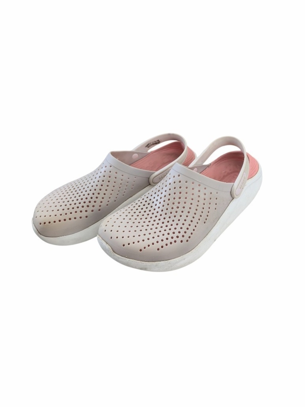 Crocs LiteRide Clogs Almost Pink / White Women's 9 / Men's 7 - Picture 3 of 5